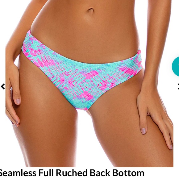 Luli Fama Shock Waves full rouched bikini bottoms M - Picture 6 of 6
